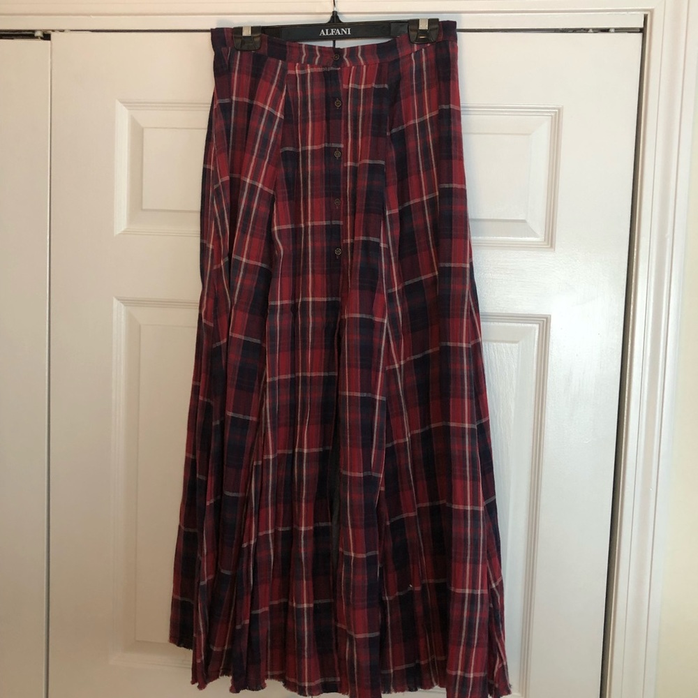 Plaid maxi skirt
